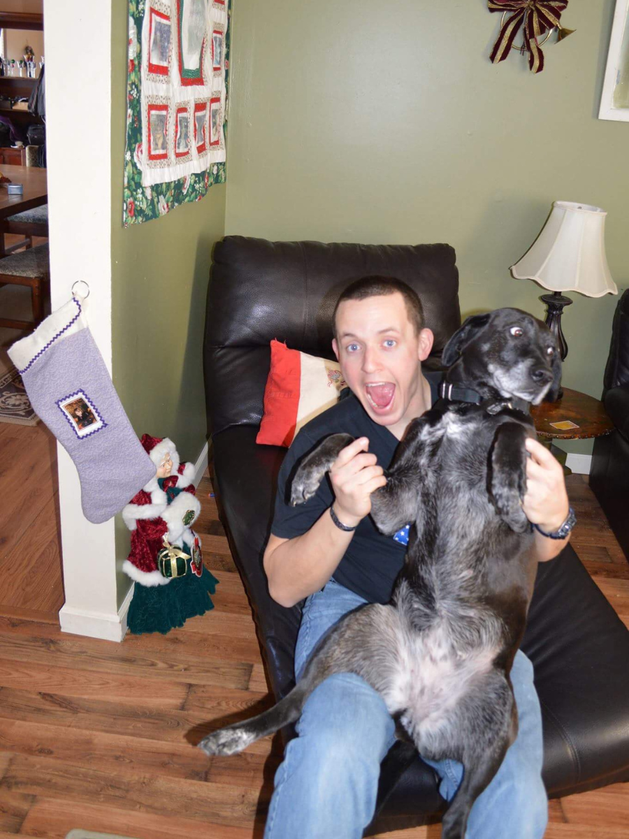 SSG Leek with Molly May, his dog