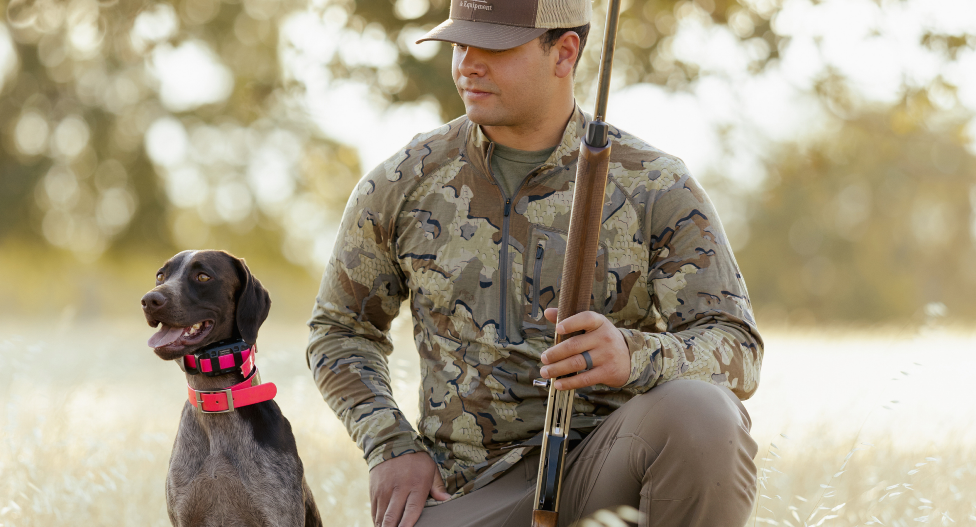 dog and man hunting