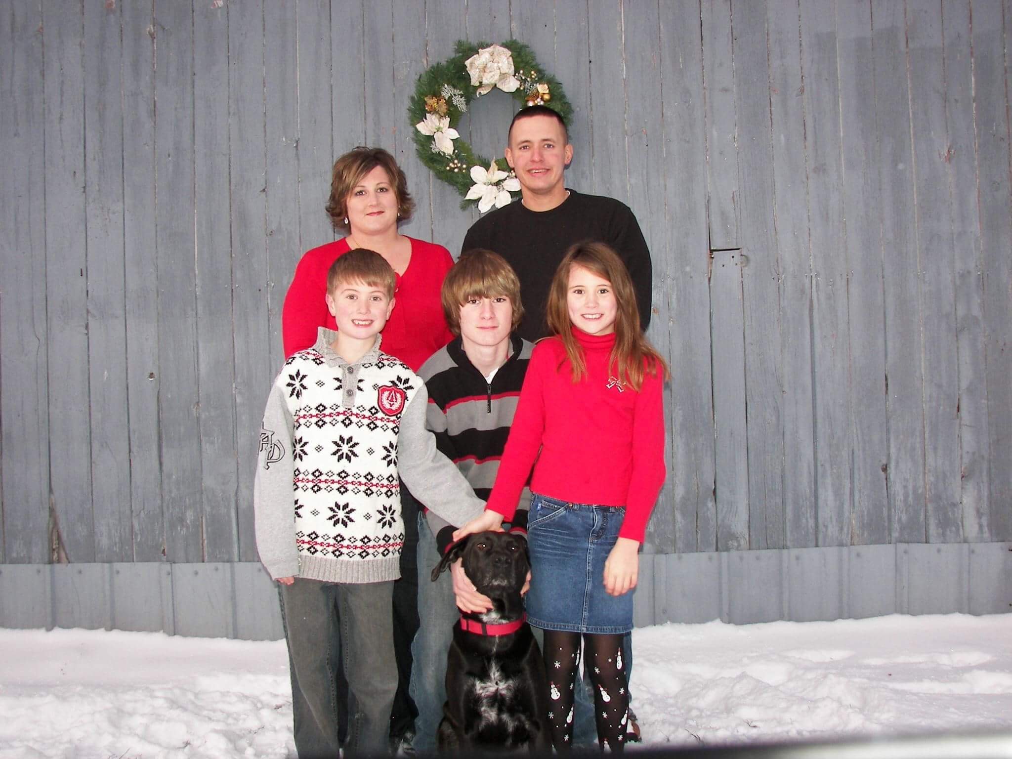 SSG Leek with his wife and children