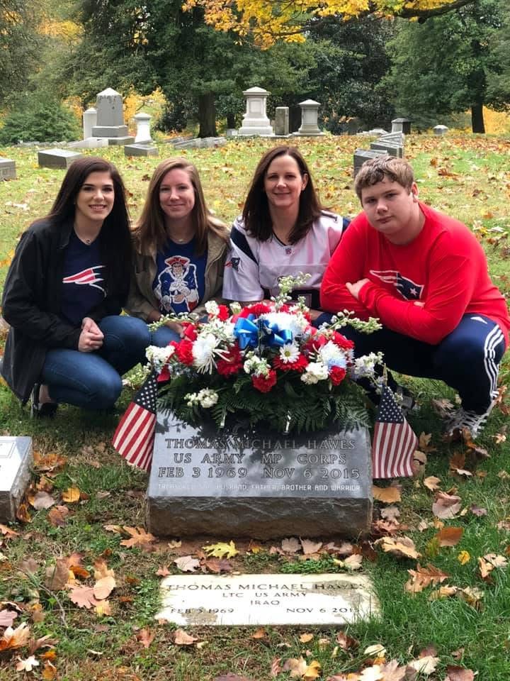 The Martin family at Thomas's burial sight